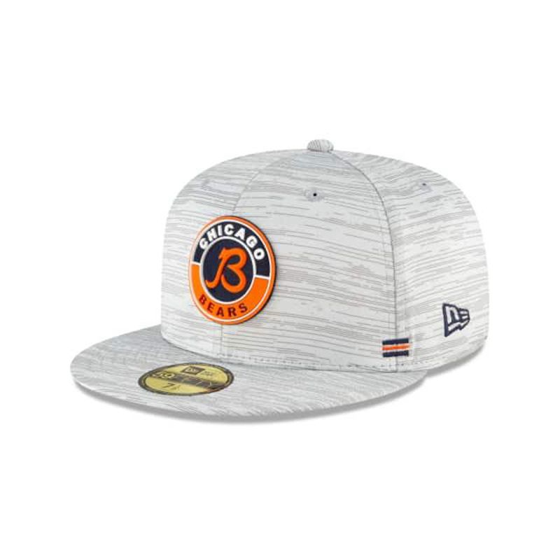 NFL Chicago Bears Official Fall Sideline Alt 59Fifty Fitted (EKB0057) - Grey New Era Caps